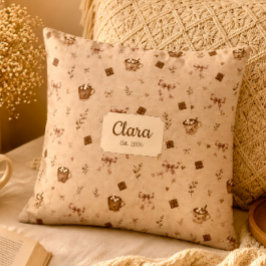 Aangepaste naam Cozy Cocoa Heet Chocolade Lezers C Kussen