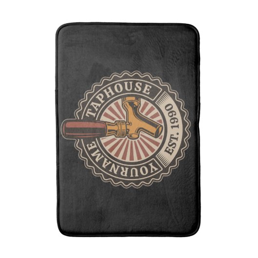 Aangepaste naam Craft Beer Taphouse Brewery Bar Badmat (Voorkant Verticaal)