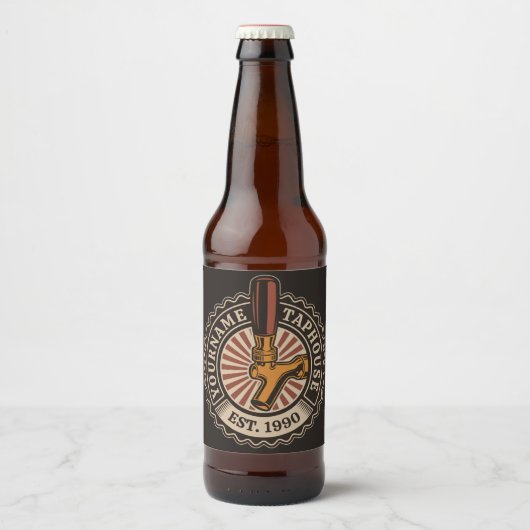 Aangepaste naam Craft Beer Taphouse Brewery Bar Bier Etiket (Voorkant)