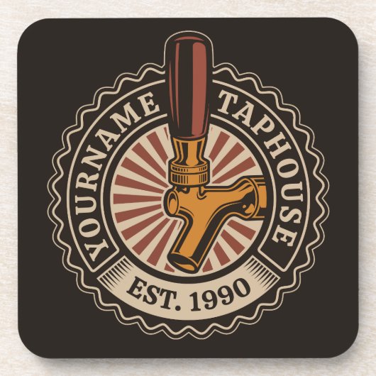 Aangepaste naam Craft Beer Taphouse Brewery Bar Bier Onderzetter (Voorkant)