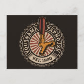 Aangepaste naam Craft Beer Taphouse Brewery Bar Briefkaart (Voorkant)