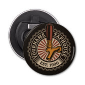 Aangepaste naam Craft Beer Taphouse Brewery Bar Button Flesopener (Voorkant)