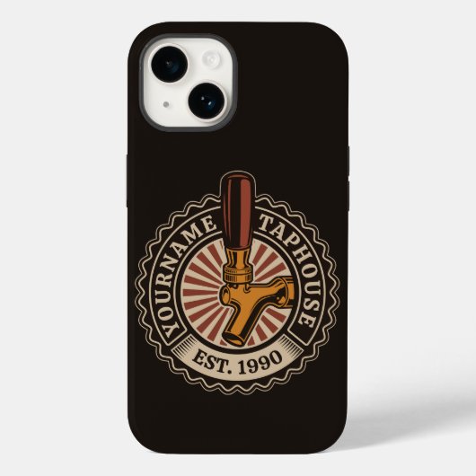 Aangepaste naam Craft Beer Taphouse Brewery Bar Case-Mate iPhone Case (Achterkant)