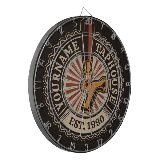 Aangepaste naam Craft Beer Taphouse Brewery Bar Dartbord (Voorkant Links)