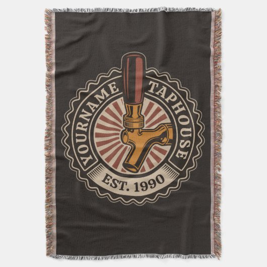 Aangepaste naam Craft Beer Taphouse Brewery Bar Deken (Voorkant Verticaal)