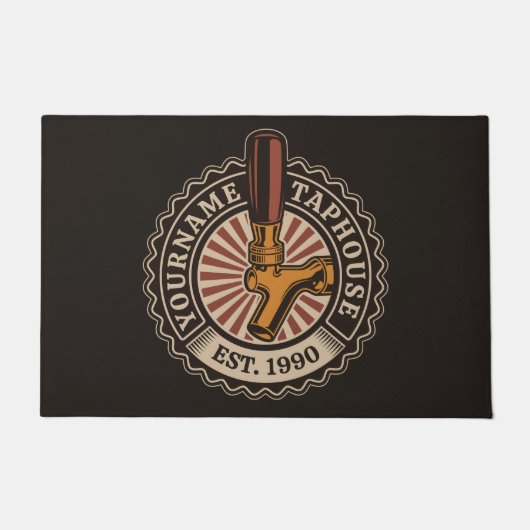 Aangepaste naam Craft Beer Taphouse Brewery Bar Deurmat (Voorkant)