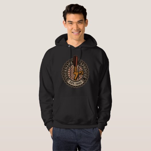 Aangepaste naam Craft Beer Taphouse Brewery Bar Hoodie (Voorkant volledig)