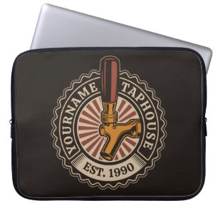 Aangepaste naam Craft Beer Taphouse Brewery Bar Laptop Sleeve