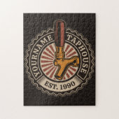 Aangepaste naam Craft Beer Taphouse Brewery Bar Legpuzzel (Verticaal)