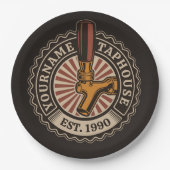 Aangepaste naam Craft Beer Taphouse Brewery Bar Papieren Bordje (Voorkant)