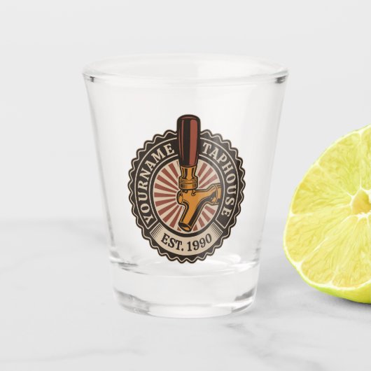 Aangepaste naam Craft Beer Taphouse Brewery Bar Shot Glas (Voorkant)