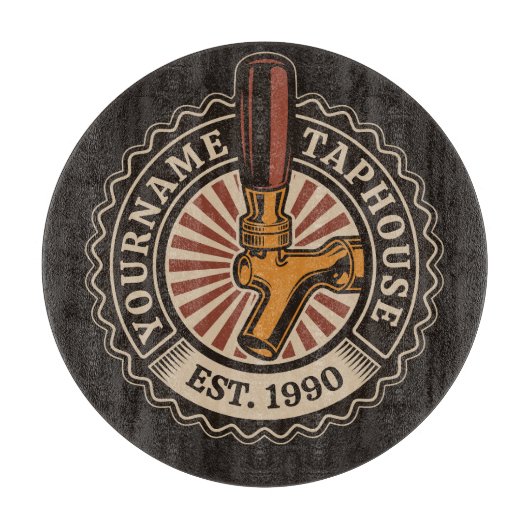 Aangepaste naam Craft Beer Taphouse Brewery Bar Snijplank (Voorkant)