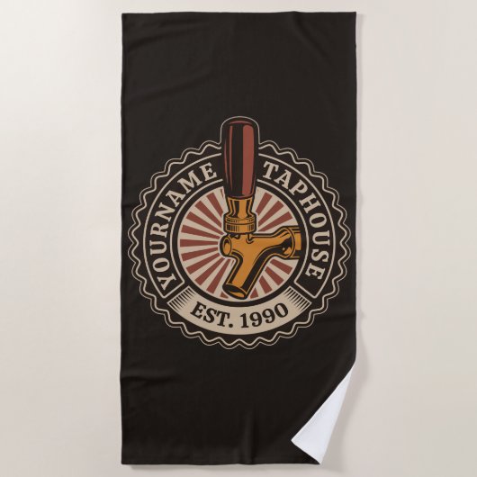 Aangepaste naam Craft Beer Taphouse Brewery Bar Strandlaken (Voorkant)