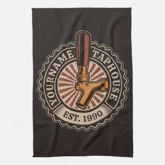 Aangepaste naam Craft Beer Taphouse Brewery Bar Theedoek (Verticaal)