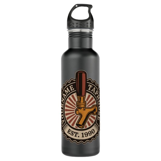 Aangepaste naam Craft Beer Taphouse Brewery Bar Waterfles (Voorkant)