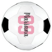 Aangepaste naam Creëer Je eigen meisje Roze op maa Voetbal (Gedraaid)