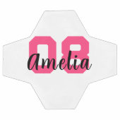 Aangepaste naam Creëer Je eigen meisje Roze op maa Voetbal (Enkel)