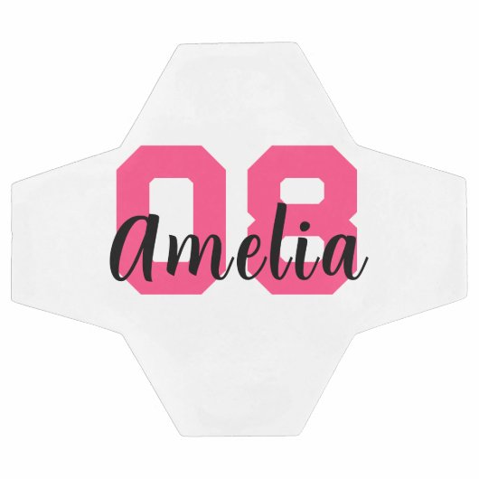 Aangepaste naam Creëer Je eigen meisje Roze op maa Voetbal (Enkel)