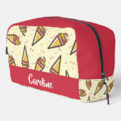 Aangepaste naam crèmepatroon toilettasje (Rechterhoek)