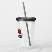 Aangepaste naam cricketspeler acryl tumbler glas (Links)