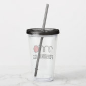 Aangepaste naam cricketspeler acryl tumbler glas (Achterkant)