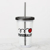Aangepaste naam cricketspeler acryl tumbler glas (Voorkant)