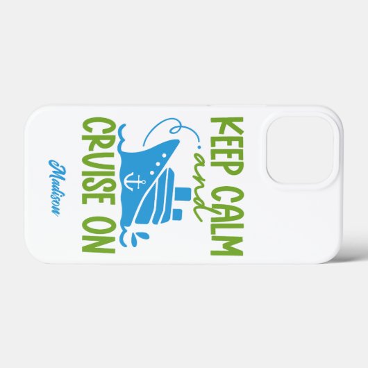 Aangepaste naam cruise Keep Calm Case-Mate iPhone Case (Achterkant (horizontaal))