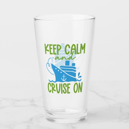 Aangepaste naam cruise Keep Calm Glas (Voorkant)