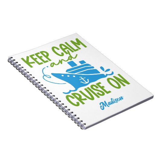 Aangepaste naam cruise Keep Calm Notitieboek (Rechterzijde)