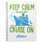 Aangepaste naam cruise Keep Calm Notitieboek (Voorkant)