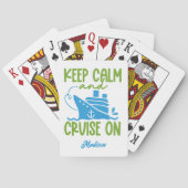 Aangepaste naam cruise Keep Calm Pokerkaarten (Achterkant)