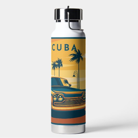Aangepaste naam Cuba Auto Illustratie Waterfles (Links)