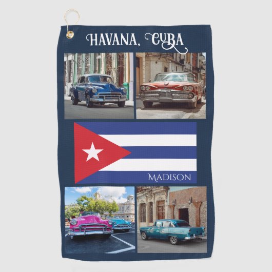 Aangepaste naam Cuba Golfhanddoek (Voorkant)