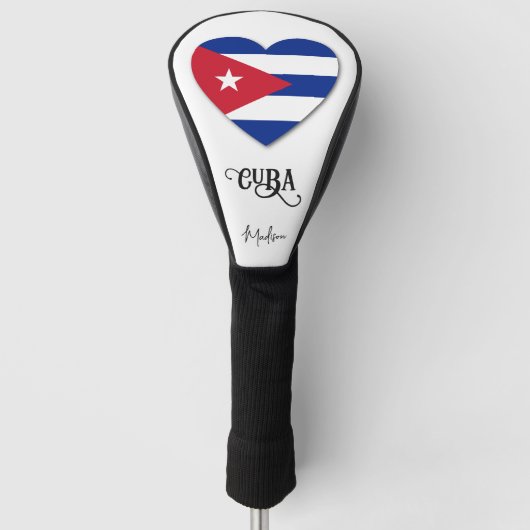 Aangepaste naam Cuba Love Golfheadcover (Voorkant)