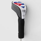 Aangepaste naam Cuba Love Golfheadcover (Schuin)
