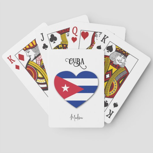 Aangepaste naam Cuba Love Pokerkaarten (Achterkant)