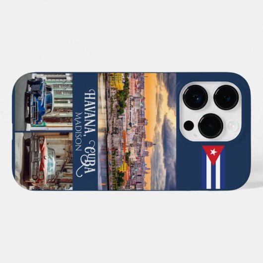 Aangepaste naam Cuba-telefoongesprekken Case-Mate iPhone Case (Achterkant (horizontaal))