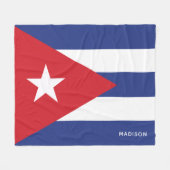 Aangepaste naam Cuba-vlag Fleece Deken (Voorkant (Horizontaal))