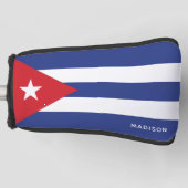 Aangepaste naam Cuba-vlag Golfheadcover (Voorkant)