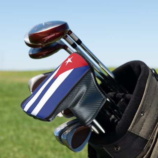 Aangepaste naam Cuba-vlag Golfheadcover (Insitu)
