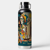 Aangepaste naam Cubist Malaga Waterfles (Achterkant)