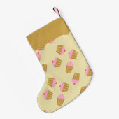 Aangepaste naam cupcakes patroon kleine kerstsok (Achterkant (Hangend))