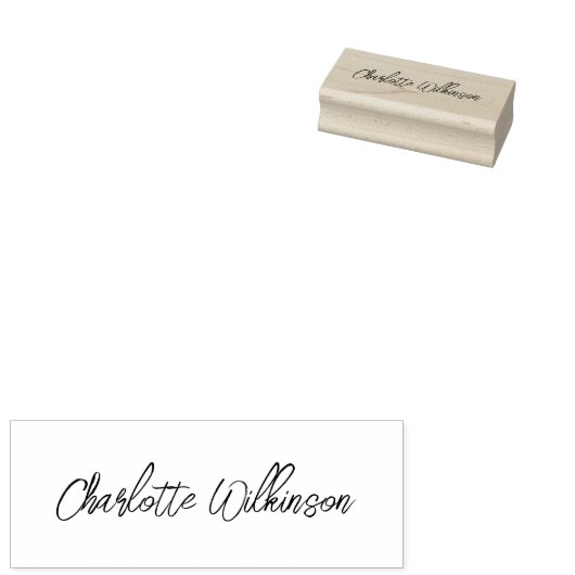 Aangepaste Naam Cursieve Handtekening Modern Rubberstempel (Gestempeld)