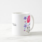 Aangepaste naam Cute Baby Penguin Holding ballon Koffiemok (Voorkant rechts)