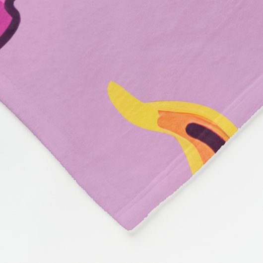 Aangepaste naam: Cute Black Girl Paars Fleece Blan (Hoek)