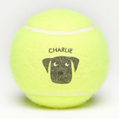 Aangepaste naam Cute Dog Tennisballen (Achterkant)