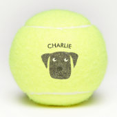 Aangepaste naam Cute Dog Tennisballen (Voorkant)