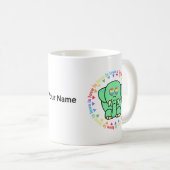 Aangepaste naam Cute Elephant LGBTQ Pride Coffee M Koffiemok (Voorkant rechts)