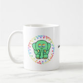 Aangepaste naam Cute Elephant LGBTQ Pride Coffee M Koffiemok (Links)