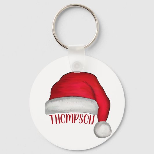 Aangepaste naam Cute Funny Holiday Kerstmis Sleutelhanger (Voorkant)